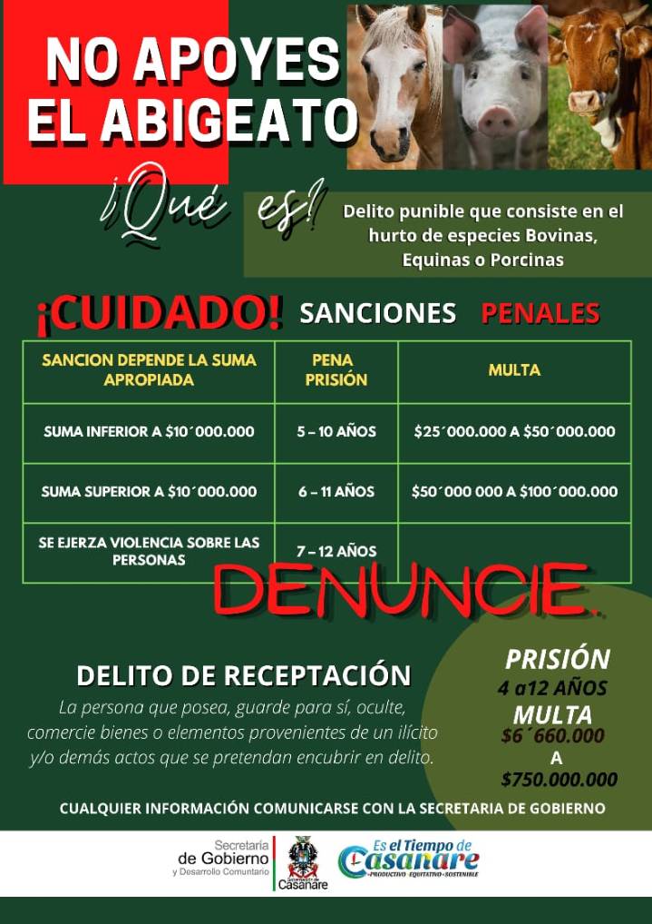 ¡No apoyes el abigeato!