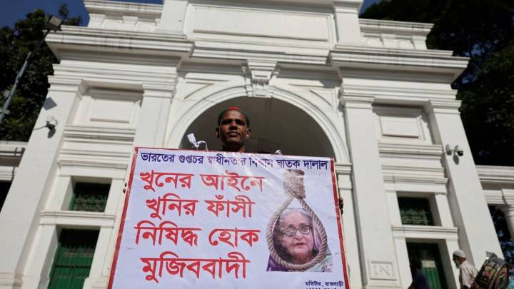 Dan pena de muerte a ex primera ministra de Bangladesh por represión en protestas estudiantiles; ella acusa persecución política