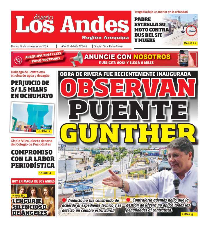 AREQUIPA: Diario Los Andes 18/11/2025