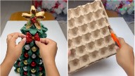 ¿Cómo hacer un árbol de navidad BONITO y BARATO con cartón de huevo?