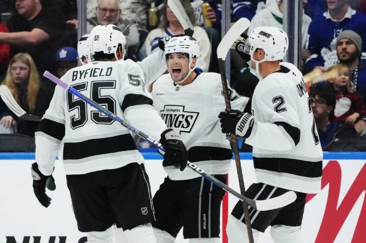 Kings top Maple Leafs on Quinton Byfield’s overtime goal