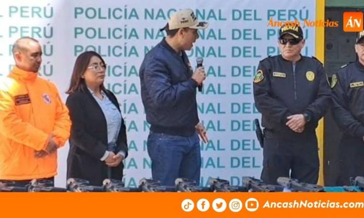 Policía de Áncash recibe importante donación de chalecos antibalas y fusibles