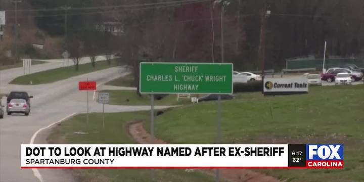 DOT to look at highway named after ex-sheriff in Spartanburg Co