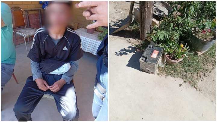 Robó una batería de auto y fue descubierto por las cámaras de seguridad