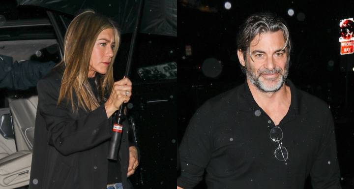 Jennifer Aniston & Boyfriend Jim Curtis Step Out for Dinner with Friends in L.A. | Jennifer Aniston, Jim Curtis
