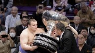 Sumo-Sake and sea bream: Ukrainian wrestler Aonishiki savours first title