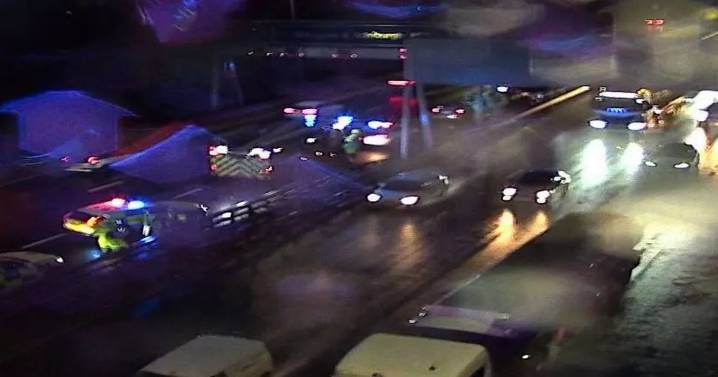 M8 three-car crash near Glasgow Airport leaves person in hospital