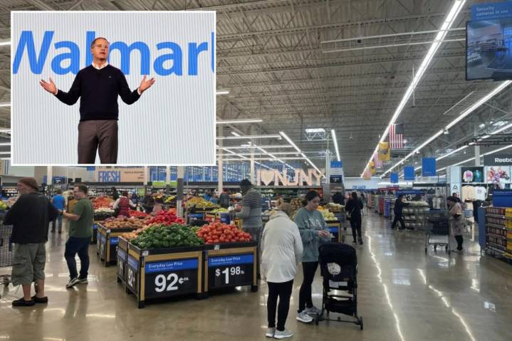 Walmart defies spending slowdown, hikes outlook and exits NYSE