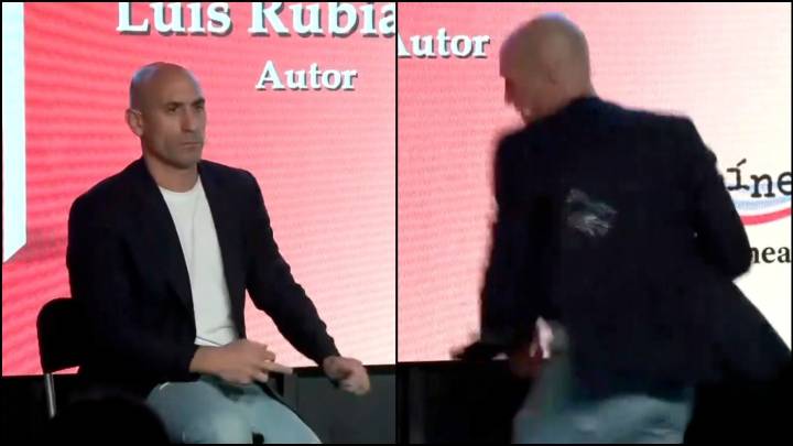 Agreden a Rubiales lanzándole huevos en la presentación de su libro
