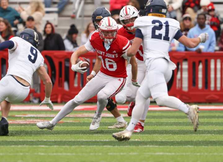 Former Bison wide receiver Carson Hegerle was down, but not out, when it came to football