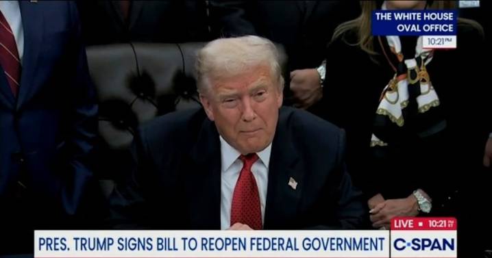 Trump Ignores Epstein Question as He Officially Ends Government Shutdown