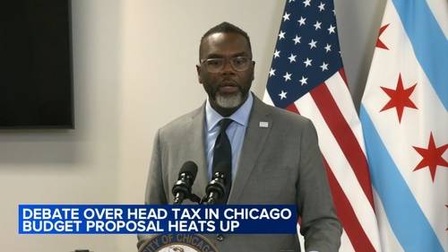 Alderman Byron Sigcho-Lopez confronts Pritzker over opposition to Chicago corporate head tax proposed by Mayor Brandon Johnson