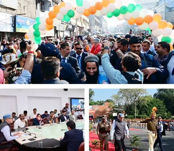 Jammu accords warm welcome to CM Omar on arrival after Darbar Move