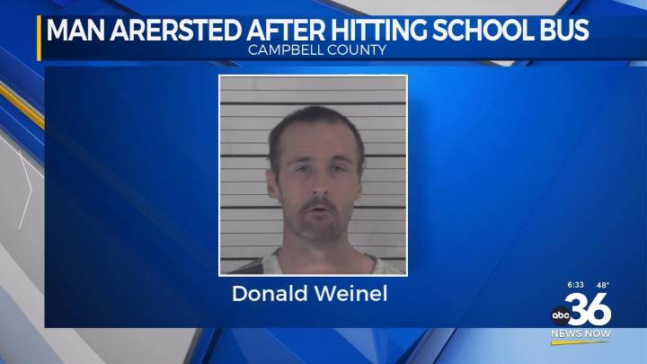Student injured after suspected DUI driver hits school bus in Campbell County