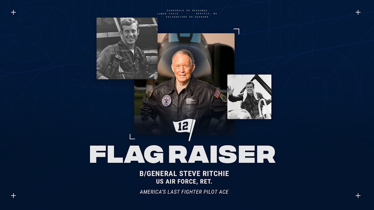 America's Last Fighter Pilot Ace, Steve Ritchie, Named 12 Flag Raiser For Seahawks vs. Cardinals
