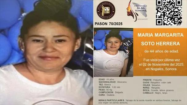Desaparece María Soto en Nogales; activan protocolo ALBA