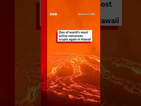 One of the world's most active volcanoes erupts again in Hawaii. #Hawaii #BBCNews