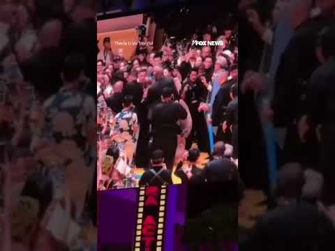 SECURITY SCARE: Fan jumps barricade and rushes toward Ariana Grande #shorts #arianagrande