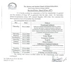 JKBOSE revises Class 10 Date Sheet for Annual/Regular 2025 exams due to Assembly Bye