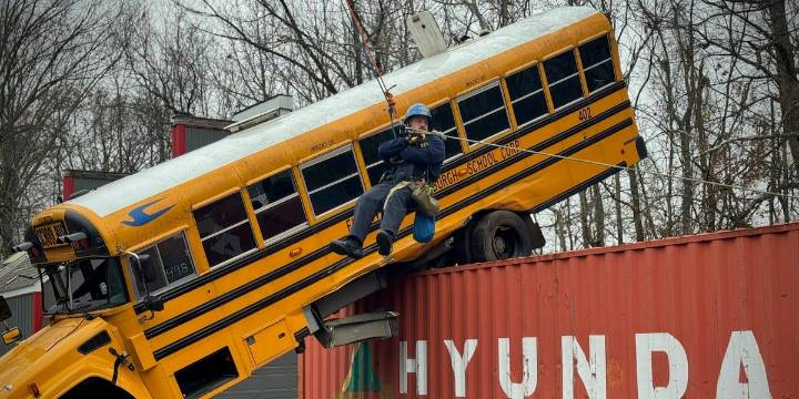 EFD uses old school bus for bridge training: ‘Your firefighters are prepared’