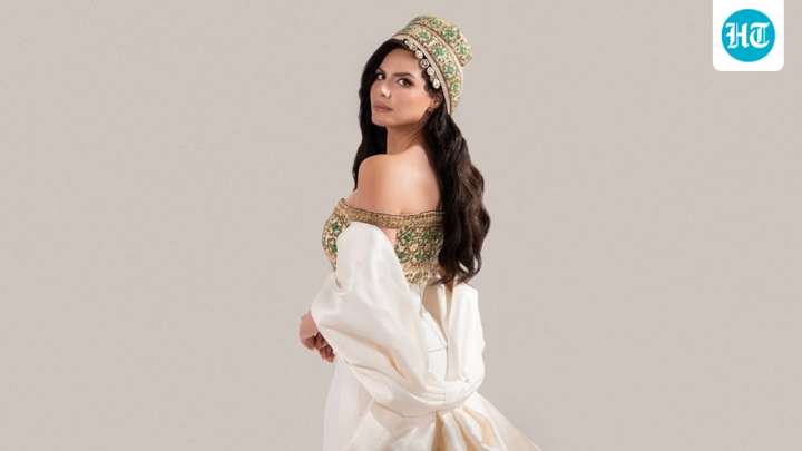 Nadeen Ayoub showcases Palestinian heritage in gown with Tatreez embroidery