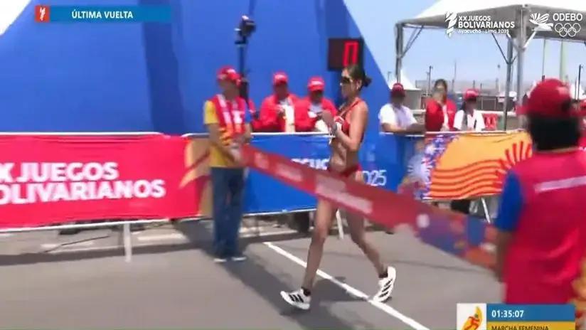 Así fue la llegada a la meta de Kimberly García en los Juegos Bolivarianos 2025