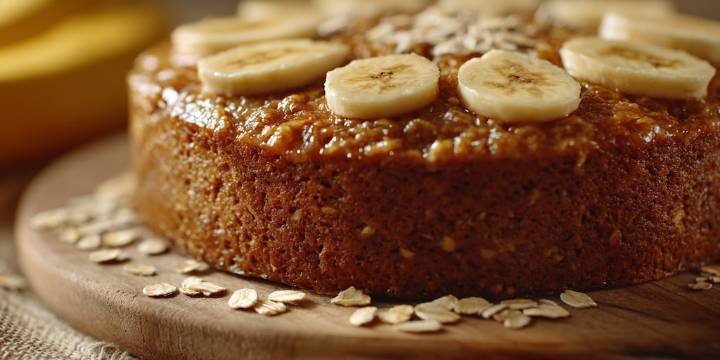 Cómo preparar tarta de avena con plátano sin horno ni harina: el bizcocho saludable que ayuda a conseguir masa muscular