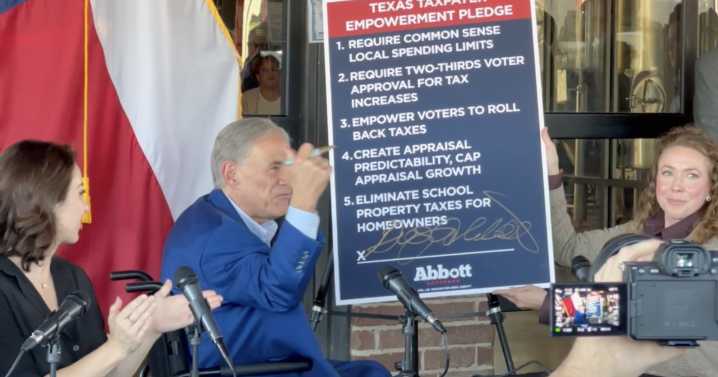 Texas Gov. Abbott outlines property tax reform plan during Temple visit