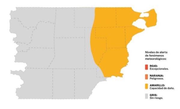 Alerta amarilla por tormentas para esta noche en Chubut