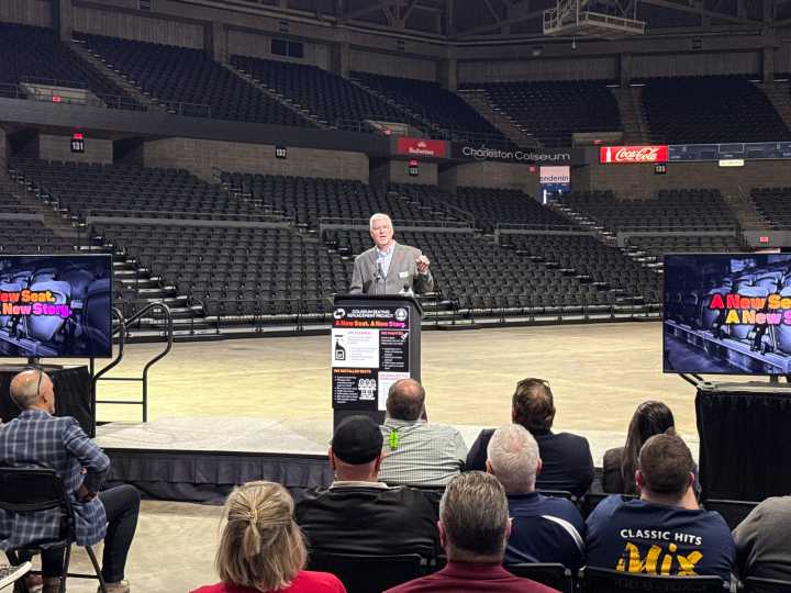 Officials unveil new seats at Charleston Coliseum and Convention Center