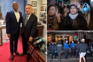 Mayor Eric Adams visits NYC synagogue targeted by hateful protesters