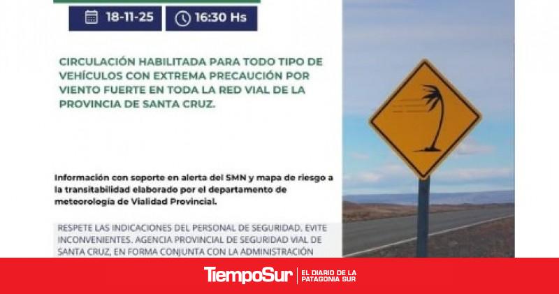 Santa Cruz Se habilitó la circulación para todo tipo de vehículos