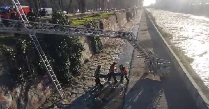 Bomberos rescatan a un hombre que fue lanzado al río Mapocho tras sufrir un asalto