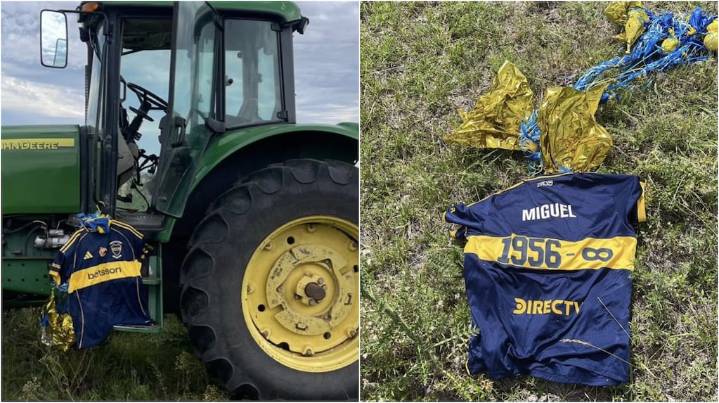 La camiseta de Miguel Ángel Russo que Boca lanzó al cielo en la Bombonera apareció en Uruguay