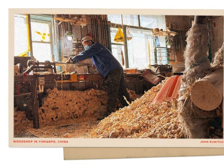 Greetings from Yimianpo, China, where artisans carve Russian nesting dolls