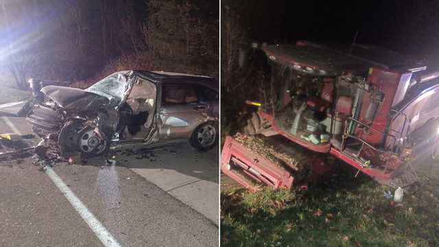 Deputies: 1 dead after car, harvesting combine collide in Ohio County