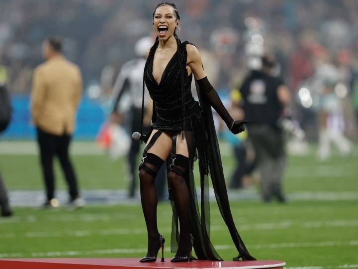 NFL fans rip anthem singer Karina Pasian for ‘hooker’ dress