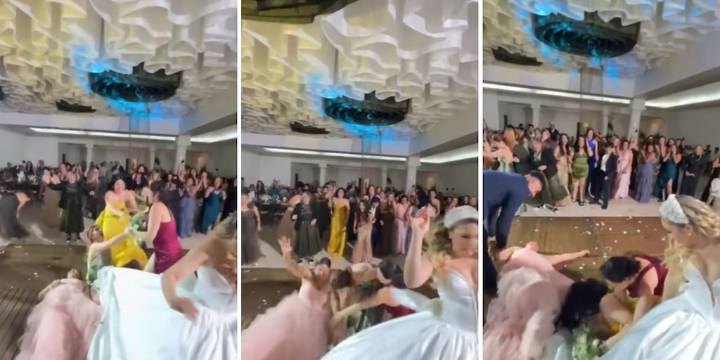 Mujeres desesperadas por casarse se vuelven virales al tumbar a la novia en en Coatepec por el ramo