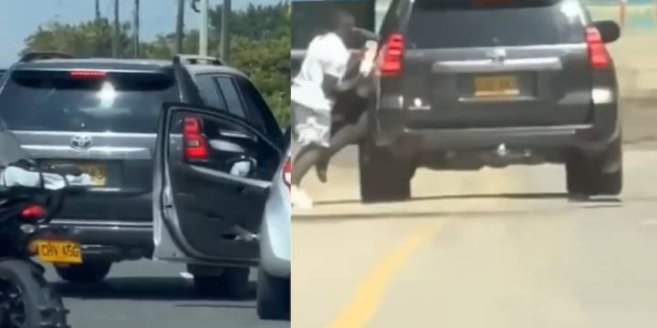 Impactantes imágenes de un secuestro exprés a plena luz del día en la vía Cali