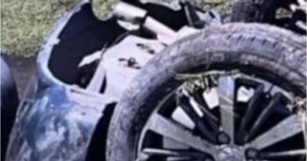 Robó un auto, se fugó por la ruta y terminó volcado en un canal