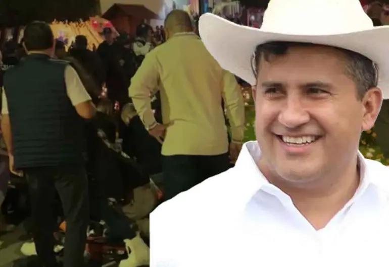 Atacan a balazos a alcalde de Uruapan, Michoacán en festival; abaten al agresor