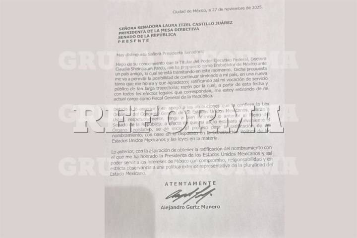 Renuncia  Gertz a FGR;  será Embajador en Alemania