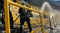 Se incedió una parte de las tribunas de la Bombonera tras el Superclásico