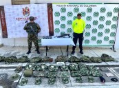 Desmantelado depósito ilegal de armamento e intendencia del Clan del Golfo