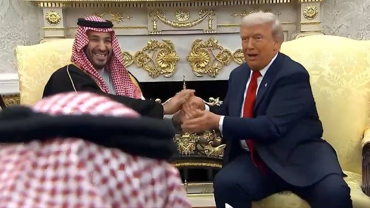 With Saudi Prince At His Side, Donald Trump Mocks Joe Biden's 2022 'Fist Bump' Gesture; Says, 'Trump Doesn’t Give A Fist Bump, I Grab That Hand'
