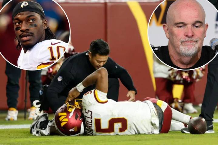 RGIII reacts to Jayden Daniels’ horrific injury with Dan Quinn question