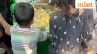 Kids rush to get a piece of Tejashwi Yadav's birthday cake, finish it in seconds