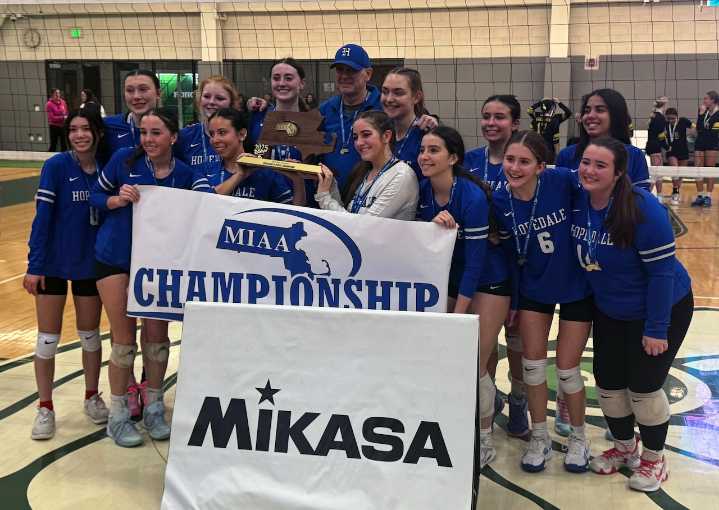 Hopedale girls volleyball wins first state title, beats Smith Voc in D