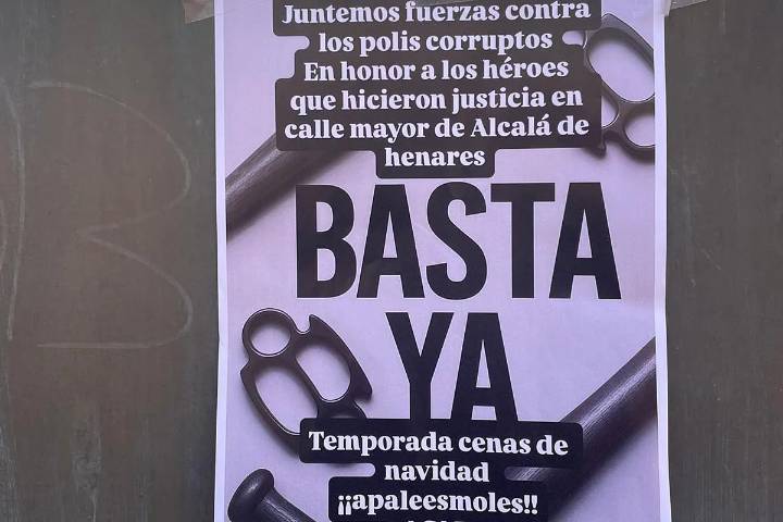 Detenido un tercer implicado en la brutal paliza a dos policías en Alcalá mientras aparecen carteles que incitan a "apalear agentes"