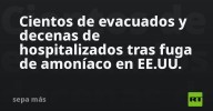 Cientos de evacuados y decenas de hospitalizados tras fuga de amoníaco en EE.UU.